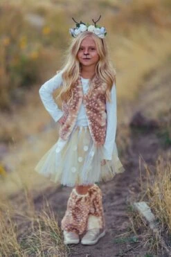 Woodland Deer Vest & Tutu Costume Set -Children's boutique clothing woodland deer vest tutu costume set costume sparkle in pink 506513