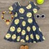Yellow & Dark Grey Softball Dress