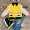 Yellow Pencil Sequin Jacket 1 Yellow Pencil Sequin Jacket -Children's boutique clothing yellow pencil sequin jacket jacketvest sparkle in pink 399359
